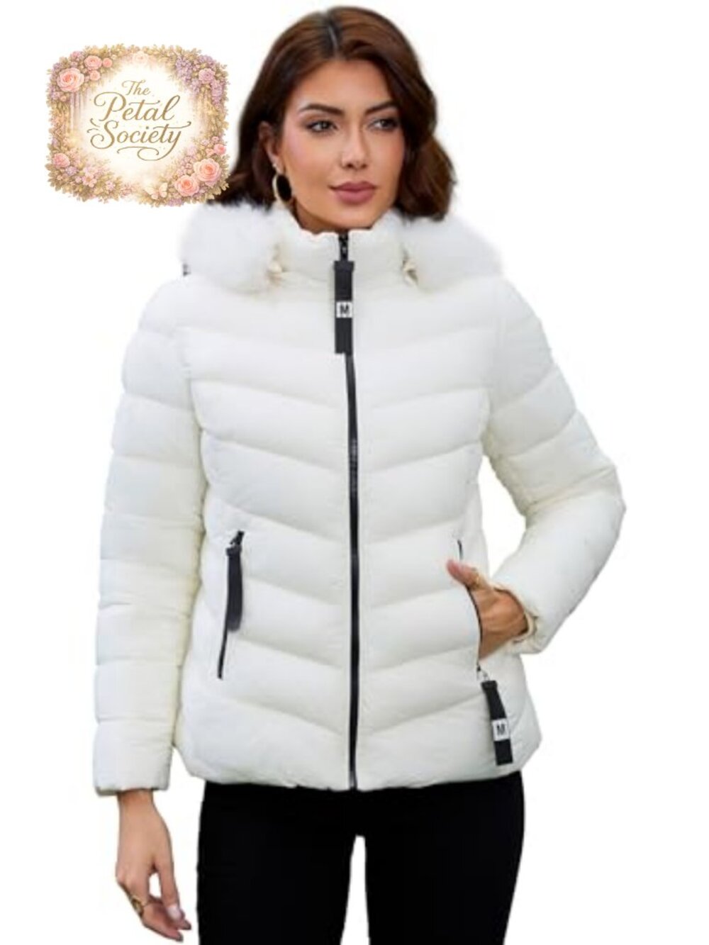 Womens Shiny Puffer Jacket Lightweight Warm Quilted Winter Coat